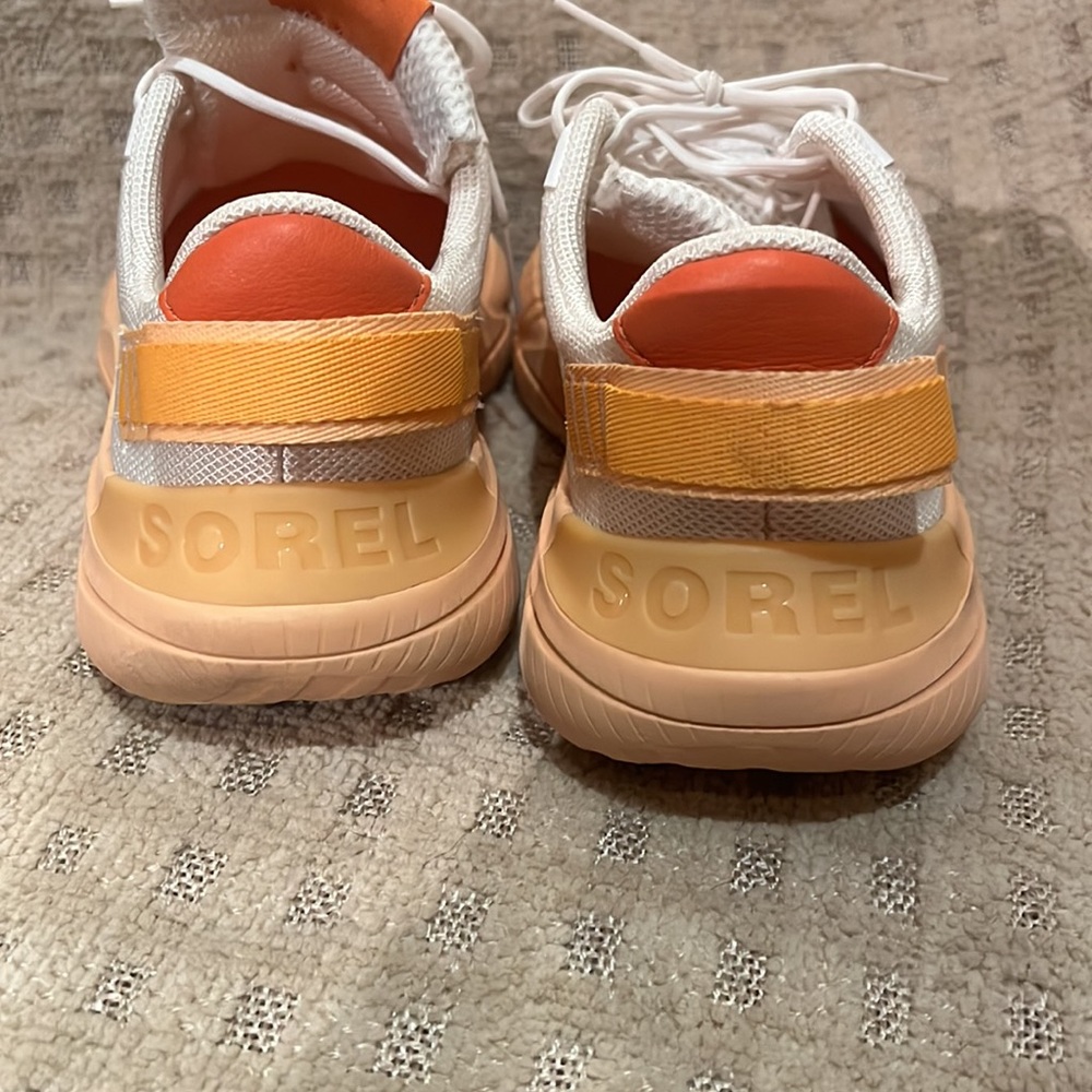 Sorel Women's Sneakers in White and Orange - Picture 2 of 8